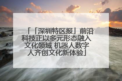 「深圳特区报」前沿科技正以多元形态融入文化领域 机器人数字人齐创文化新体验