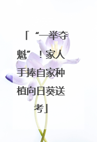 “一举夺魁”！家人手捧自家种植向日葵送考