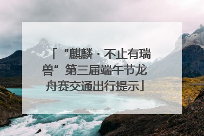 “麒麟・不止有瑞兽”第三届端午节龙舟赛交通出行提示