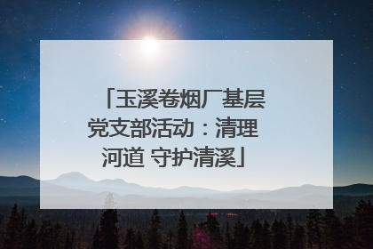 玉溪卷烟厂基层党支部活动：清理河道 守护清溪