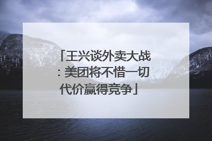 王兴谈外卖大战：美团将不惜一切代价赢得竞争