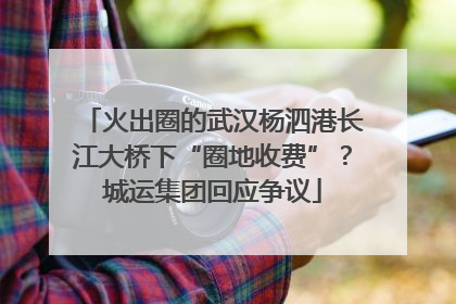 火出圈的武汉杨泗港长江大桥下“圈地收费”？城运集团回应争议