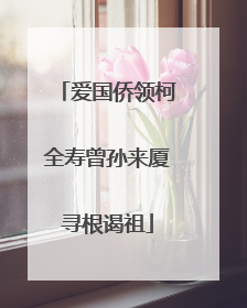爱国侨领柯全寿曾孙来厦寻根谒祖