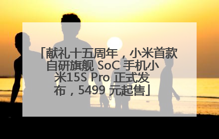 献礼十五周年，小米首款自研旗舰 SoC 手机小米15S Pro 正式发布，5499 元起售