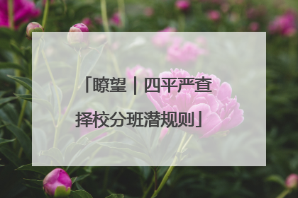 瞭望｜四平严查择校分班潜规则