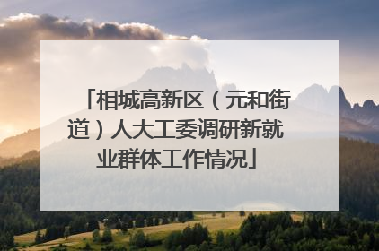 相城高新区（元和街道）人大工委调研新就业群体工作情况