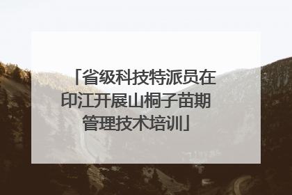 省级科技特派员在印江开展山桐子苗期管理技术培训
