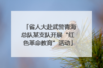 省人大赴武警青海总队某支队开展“红色革命教育”活动