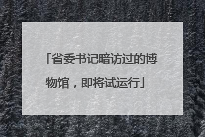 省委书记暗访过的博物馆，即将试运行