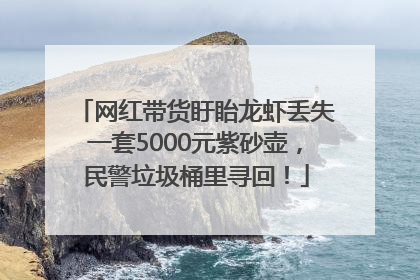 网红带货盱眙龙虾丢失一套5000元紫砂壶，民警垃圾桶里寻回！