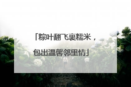 粽叶翻飞裹糯米，包出温馨邻里情