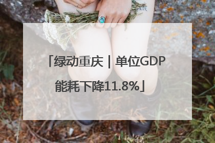 绿动重庆｜单位GDP能耗下降11.8%