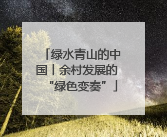 绿水青山的中国丨余村发展的“绿色变奏”