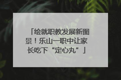 绘就职教发展新图景！乐山一职中让家长吃下“定心丸”