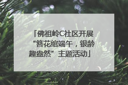 佛祖岭C社区开展“簪花绾端午，银龄趣盎然”主题活动
