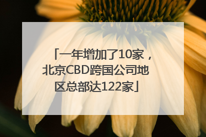 一年增加了10家，北京CBD跨国公司地区总部达122家