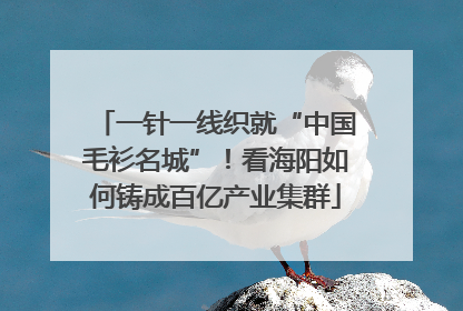 一针一线织就“中国毛衫名城”！看海阳如何铸成百亿产业集群