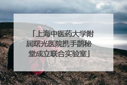 上海中医药大学附属曙光医院携手鹊秘堂成立联合实验室