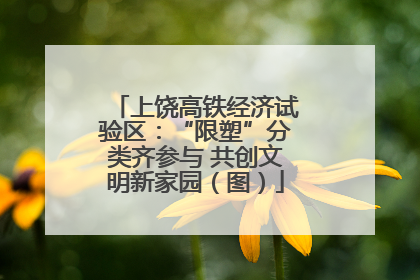 上饶高铁经济试验区：“限塑”分类齐参与 共创文明新家园（图）