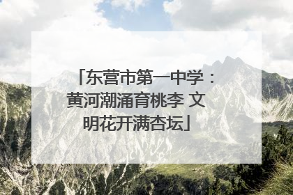 东营市第一中学：黄河潮涌育桃李 文明花开满杏坛