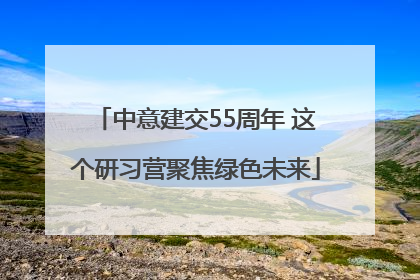 中意建交55周年 这个研习营聚焦绿色未来