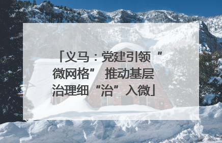 义马：党建引领“微网格” 推动基层治理细“治”入微