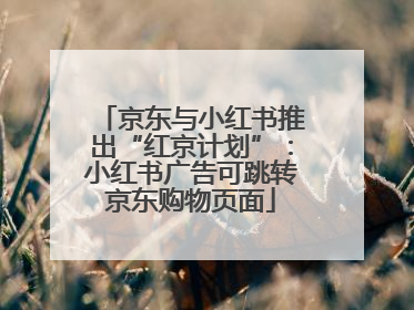 京东与小红书推出“红京计划”：小红书广告可跳转京东购物页面