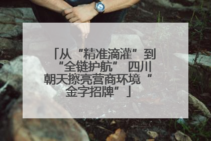从“精准滴灌”到“全链护航” 四川朝天擦亮营商环境“金字招牌”