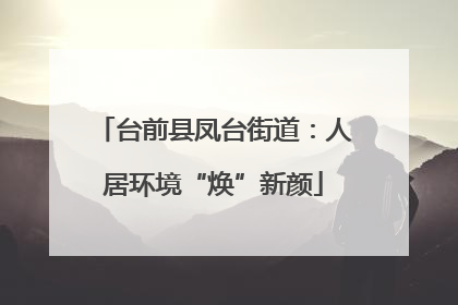 台前县凤台街道：人居环境“焕”新颜