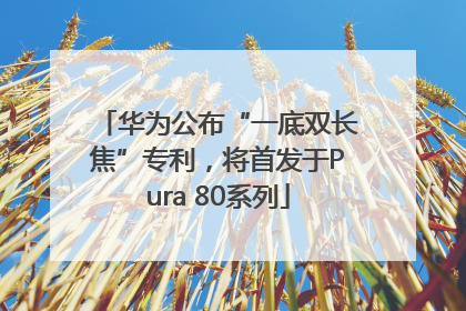 华为公布“一底双长焦”专利，将首发于Pura 80系列