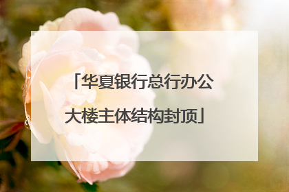华夏银行总行办公大楼主体结构封顶