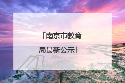 南京市教育局最新公示