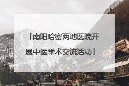 南阳哈密两地医院开展中医学术交流活动