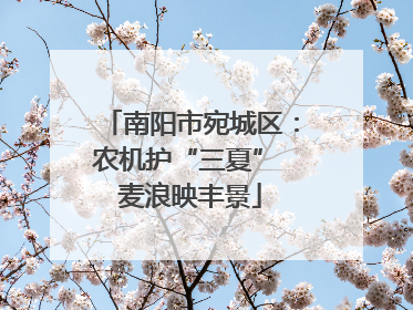 南阳市宛城区：农机护“三夏” 麦浪映丰景