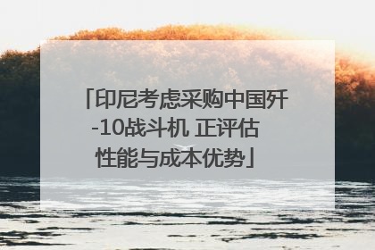 印尼考虑采购中国歼-10战斗机 正评估性能与成本优势