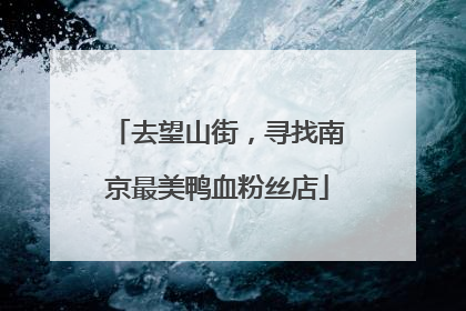 去望山街，寻找南京最美鸭血粉丝店