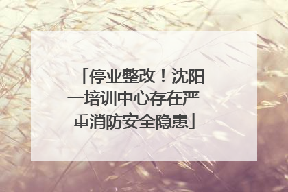 停业整改！沈阳一培训中心存在严重消防安全隐患