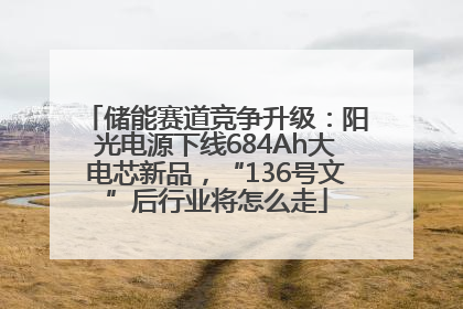 储能赛道竞争升级：阳光电源下线684Ah大电芯新品，“136号文”后行业将怎么走