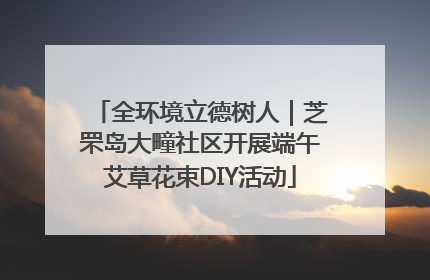 全环境立德树人｜芝罘岛大疃社区开展端午艾草花束DIY活动