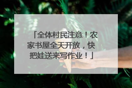 全体村民注意！农家书屋全天开放，快把娃送来写作业！