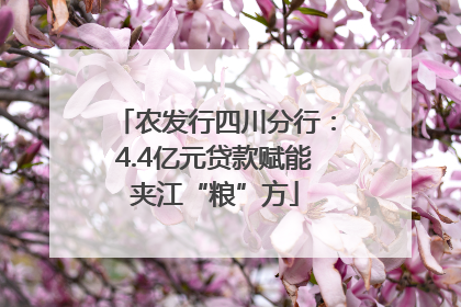 农发行四川分行：4.4亿元贷款赋能夹江“粮”方