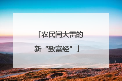 农民闫大雷的新“致富经”