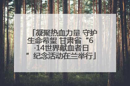 凝聚热血力量 守护生命希望 甘肃省“6 ·14世界献血者日”纪念活动在兰举行