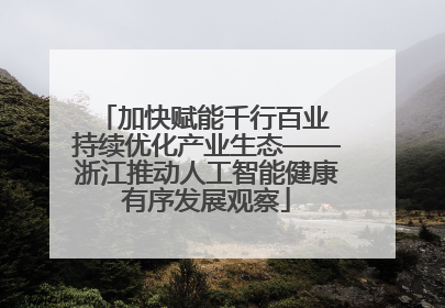 加快赋能千行百业 持续优化产业生态——浙江推动人工智能健康有序发展观察