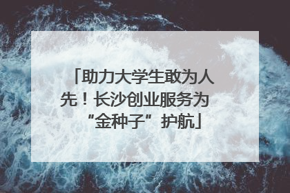 助力大学生敢为人先！长沙创业服务为“金种子”护航