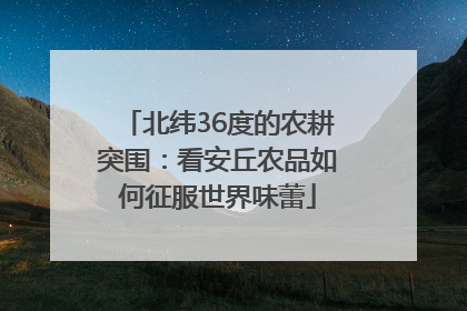 北纬36度的农耕突围：看安丘农品如何征服世界味蕾