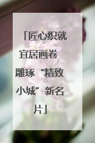 匠心织就宜居画卷 雕琢“精致小城”新名片