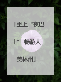 坐上“夜巴士” 畅游大美林州