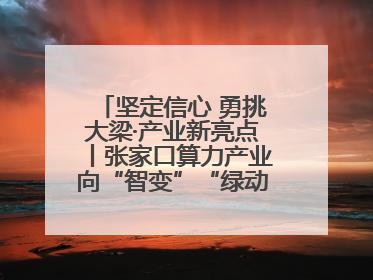 坚定信心 勇挑大梁·产业新亮点丨张家口算力产业向“智变”“绿动”跃升