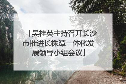 吴桂英主持召开长沙市推进长株潭一体化发展领导小组会议